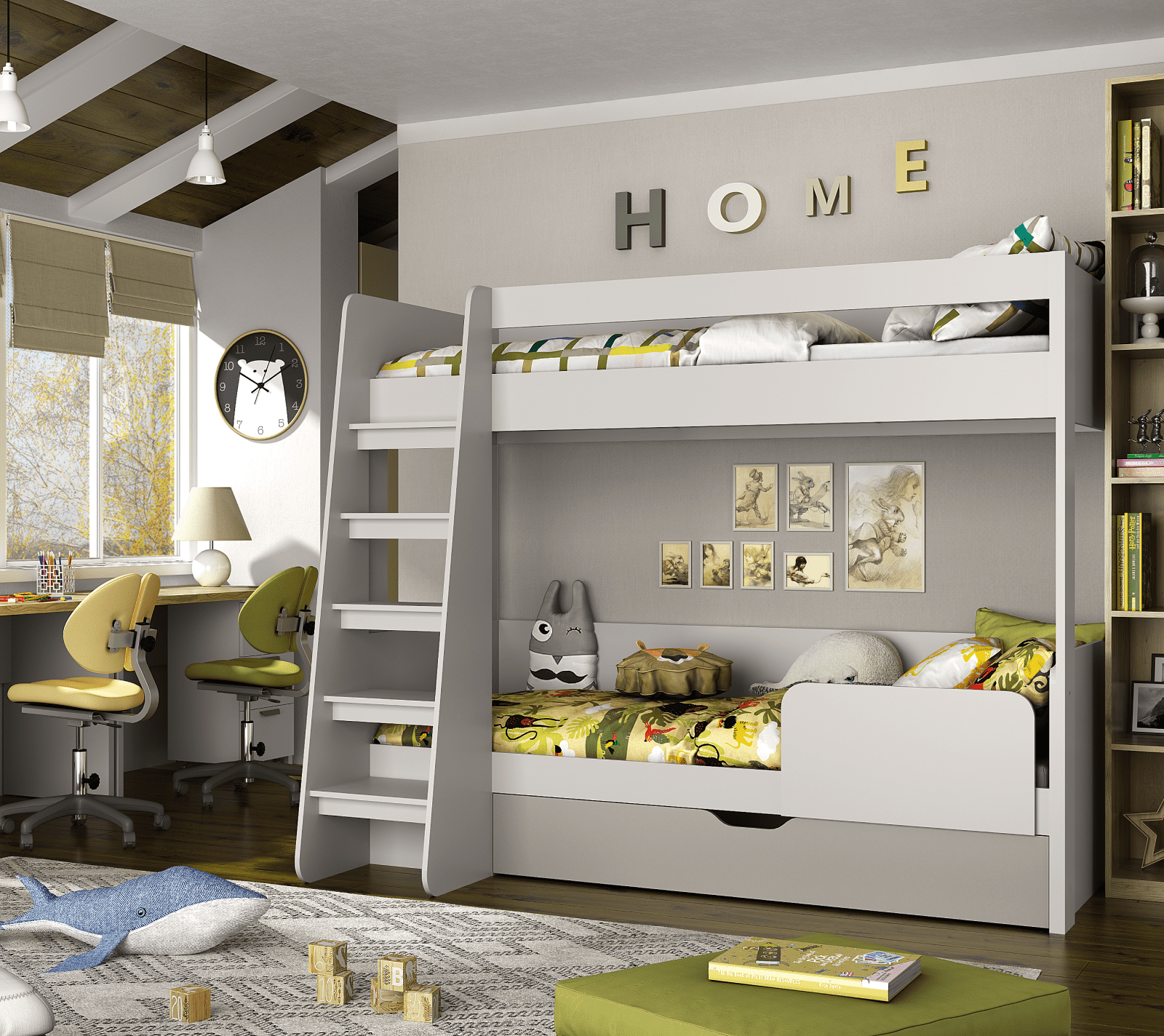 Кровать двухъярусная Modern персидский жемчуг/ирландский ликер 90x200_2