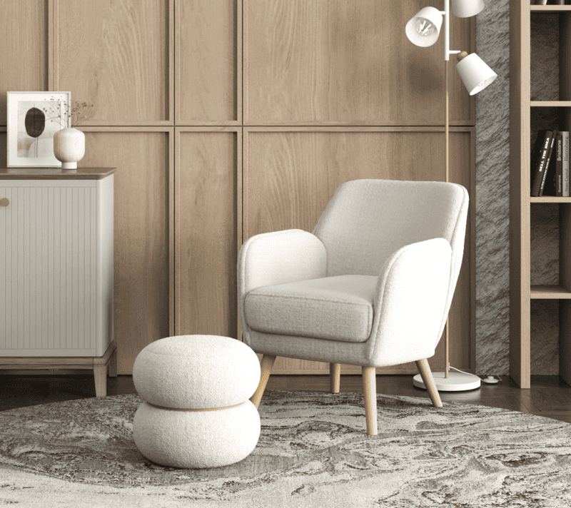 Пуф Полли белый С_1