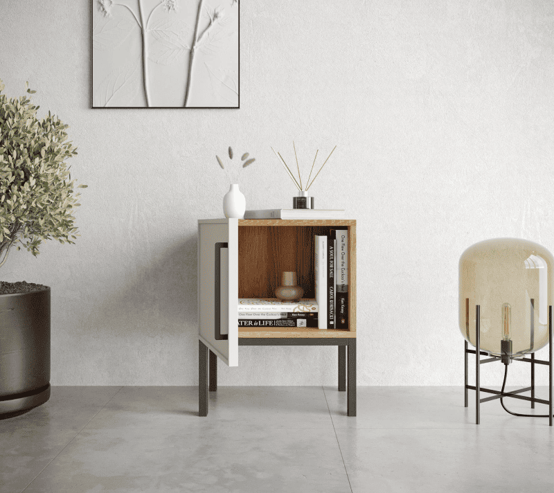 Тумба прикроватная Nicole белый NLN08_2