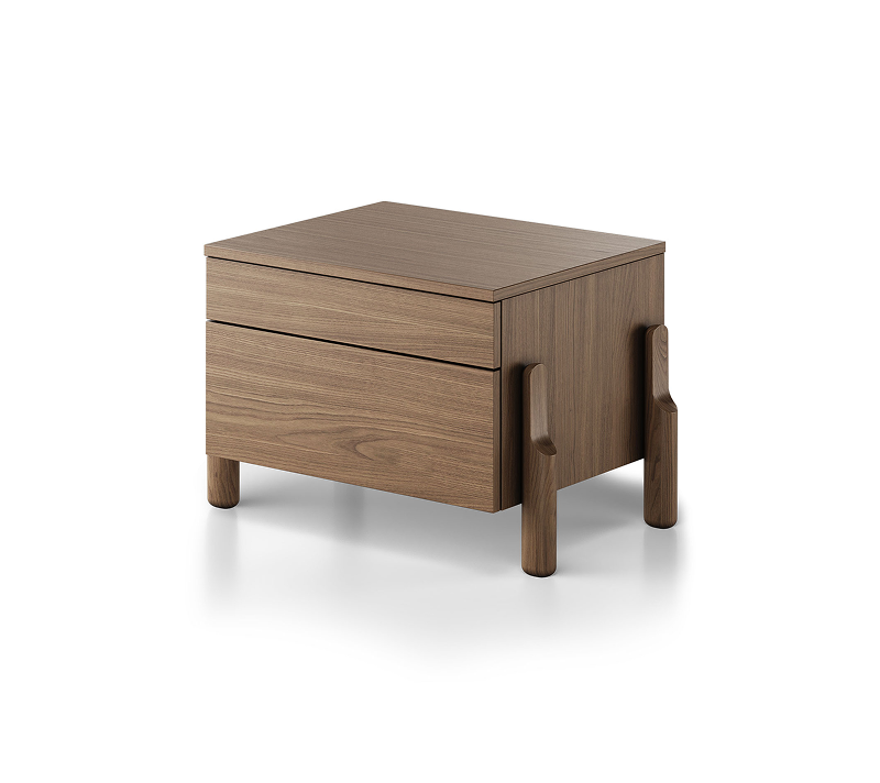 Тумба прикроватная 2 ящика Бэйзик натуральный дуб_1