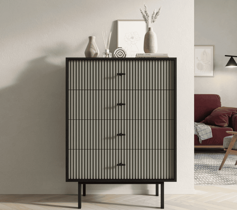 Комод Emerson серый/черный EM18/gray/L_1