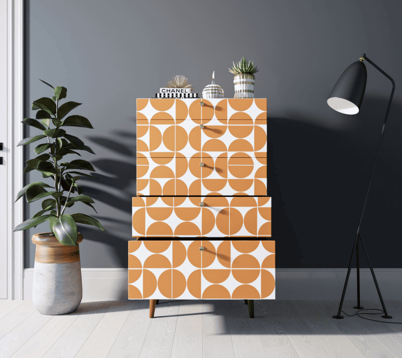 Комод Berber оранжевый/белый BB10/Print_14_2