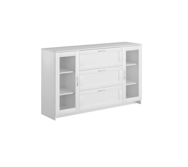 Тумба-витрина с 2 дверцами и с 3 ящиками Sirius белый 156x95_2