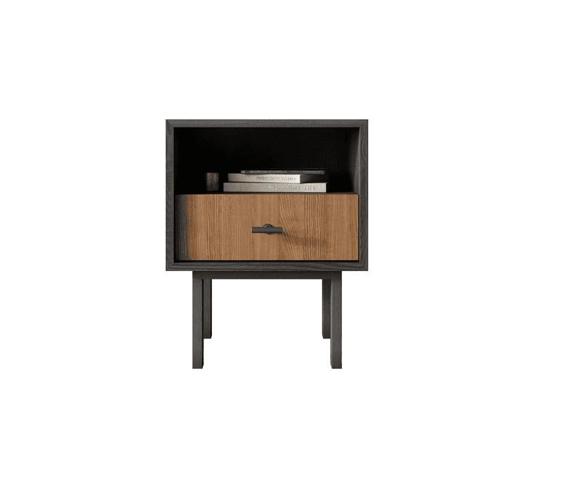 Тумба прикроватная Emerson коричневый/черный EM17