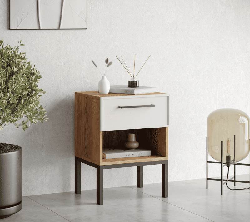 Тумба прикроватная Nicole белый NEM11_3