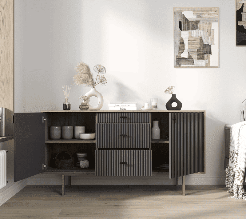 Тумба-комод Эмерсон черный/коричневый EM08/7024/L_2