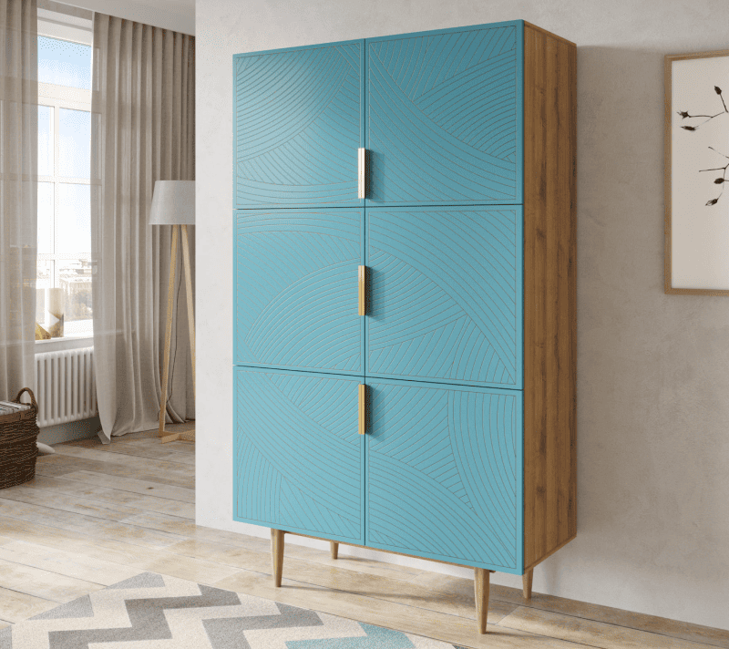 Шкаф Лайн голубой LN04/GR1/blue_3