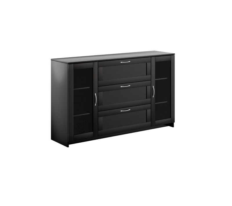 Тумба-витрина с 2 дверцами и с 3 ящиками Sirius дуб венге 156x95_2