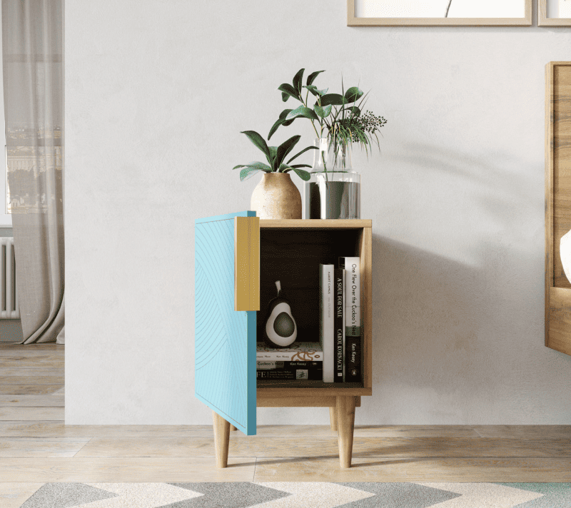 Тумба прикроватная Line голубой LN08/GR1/blue_2