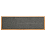 Тумба навесная под телевизор Грейс дуб наварра/графит RTV1D2S