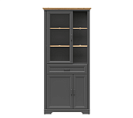 Витрина Жасмин графит/дуб артизан REG1W2D1S