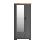 Шкаф Жасмин графит/дуб артизан SZF2D1S