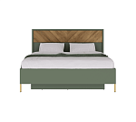 Кровать с подъемным механизмом Сиена дымчатый зеленый/дуб вотан LOZ160х200