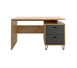 Стол письменный Грейс дуб наварра/графит BIU2S