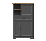 Шкаф Жасмин графит/дуб артизан REG3D1S