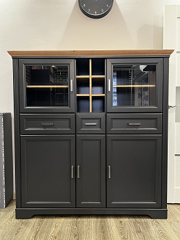 Витрина Jasmin графит/дуб артизан REG2W3D3S