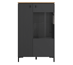 Шкаф-витрина Сан Джиминьяно антрацитовый/дуб нокс REG1D1W/140