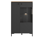 Шкаф-витрина с подсветкой Сан Джиминьяно антрацитовый/дуб нокс REG1D1W/140