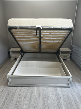 Кровать с подъемным механизмом Tiffany вудлайн кремовый 160x200