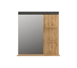 Полка настенная с зеркалом Грейс дуб наварра/графит LUS/80