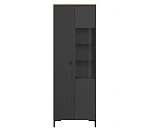 Шкаф-витрина Сан Джиминьяно антрацитовый/дуб нокс REG1D1W