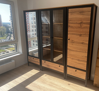 Шкаф с зеркалом Loft дуб вотан