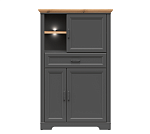 Шкаф с подсветкой Жасмин графит/дуб артизан REG3D1S