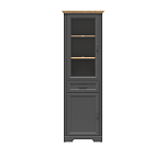 Витрина Жасмин графит/дуб артизан REG1W1D1S